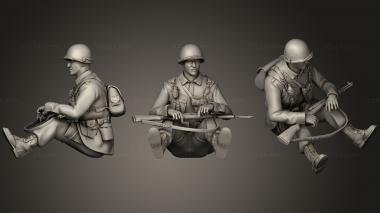 Military figurines usa soldiers 03 3d model